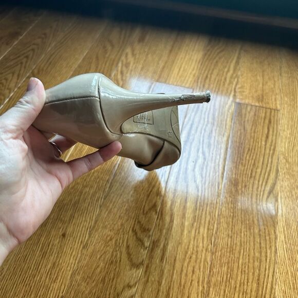 Nude Peep-Toe Heels - Picture 7 of 12